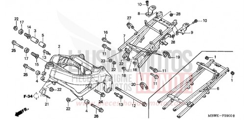 FRAME BODY CBR600FR2 de 2002